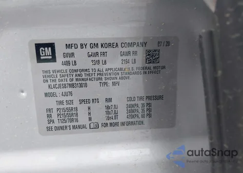 2021 Buick Encore Awd Preferred z USA, uszkodzony, nr VIN KL4CJESB7MB313010